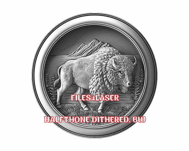 Bison 3d illusion & laser-ready files - 3DWave.us