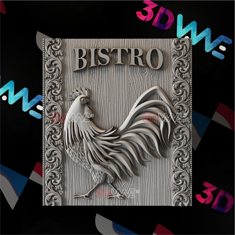 BISTRO SIGN 3d stl 3DWave.us