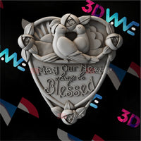 Thumbnail for BLESSED HOUSE SIGN 3d stl 3DWave.us
