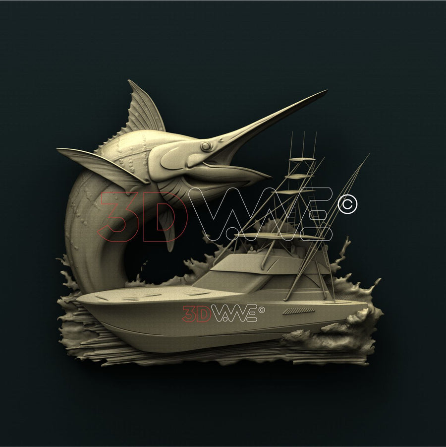 BLUE MARLIN FISHING 3D STL 3DWave