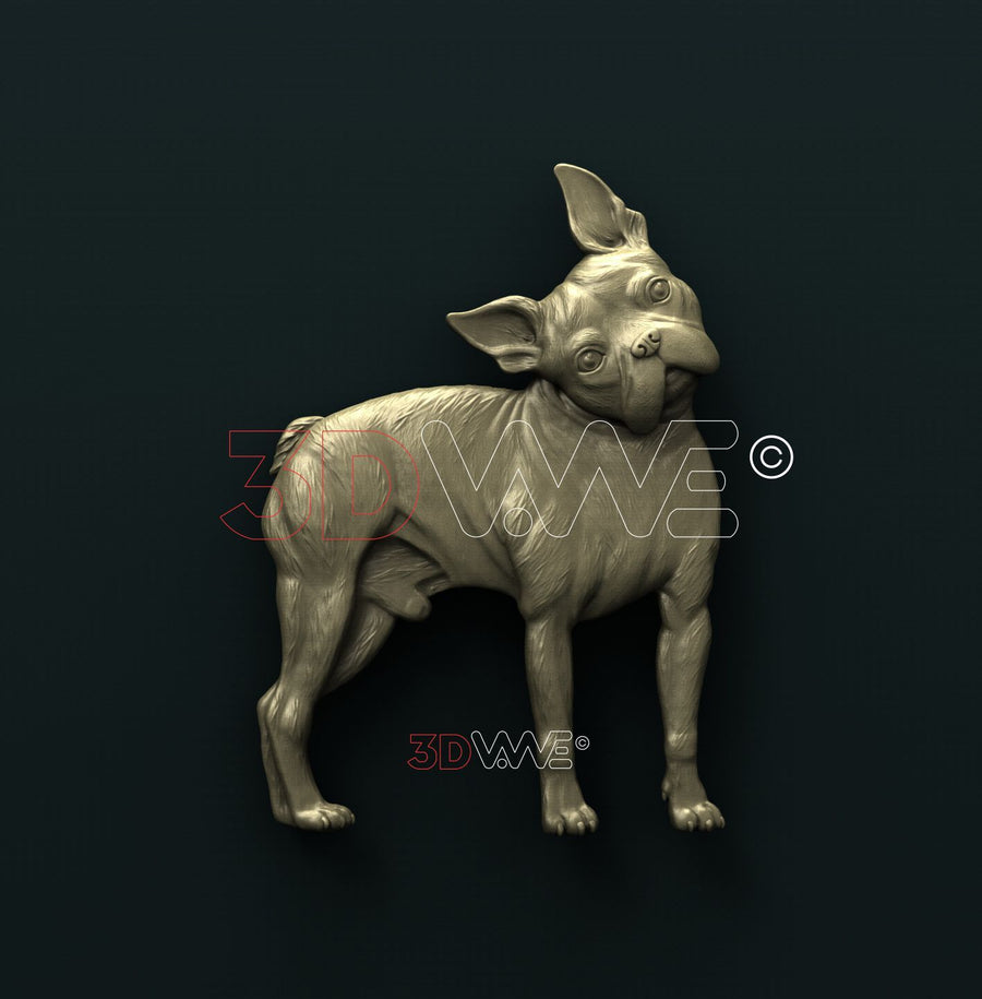 BOSTON TERRIER 3D STL 3DWave