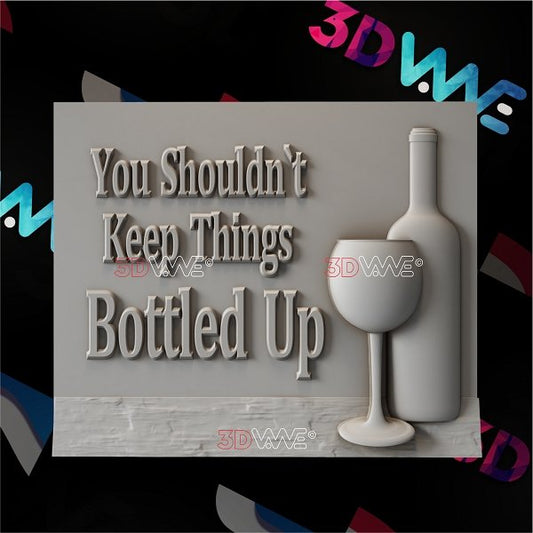 BOTTLE SIGN 3d stl 3DWave.us