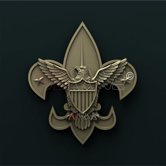 BOY SCOUT FLEUR DE LIS 3D STL 3DWave