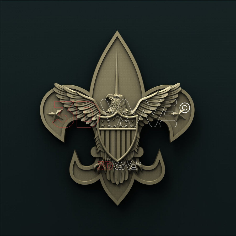 BOY SCOUT FLEUR DE LIS 3D STL 3DWave