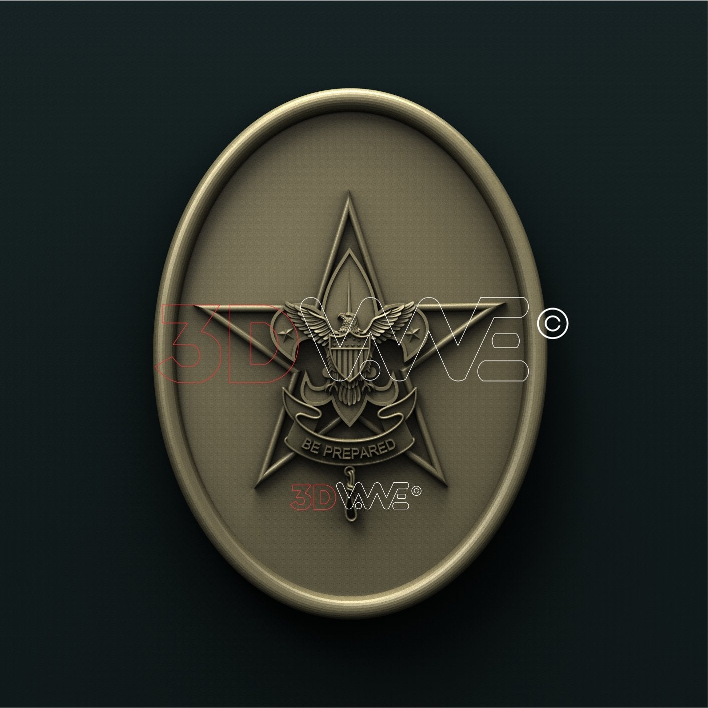 BOY SCOUT STAR BADGE 3D STL 3DWave