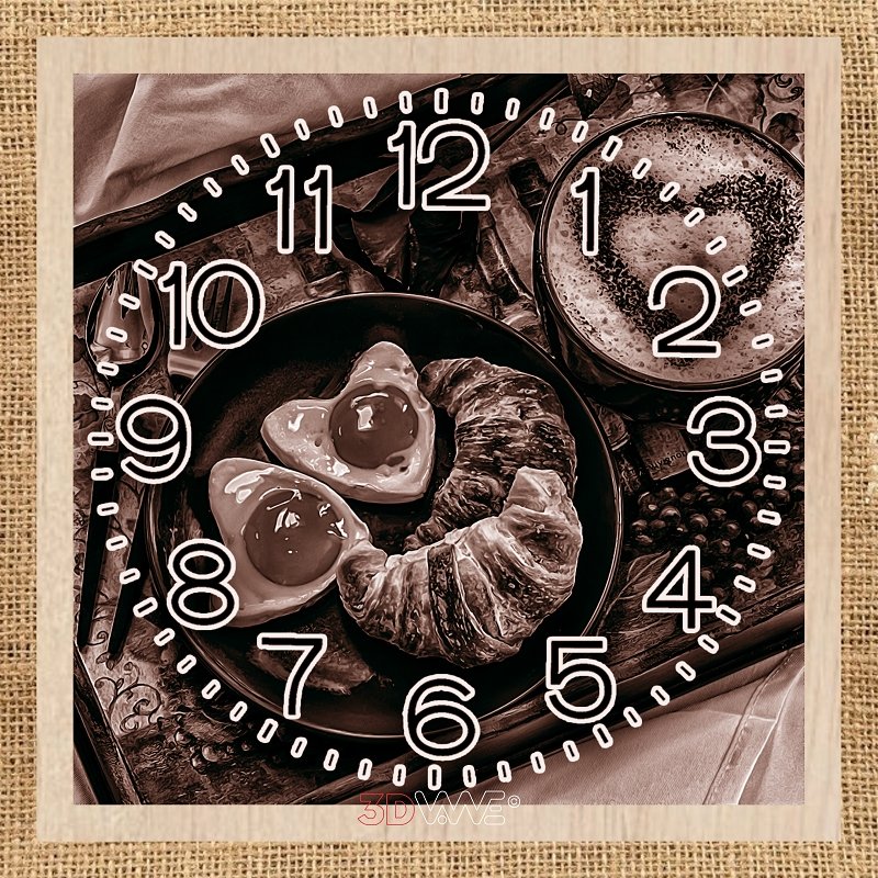 BREAKFAST CLOCK pyroprinter & laser-ready file 3DWave.us