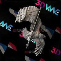 Thumbnail for BRITISH EAGLE WITH FLAG 3d stl 3DWave.us