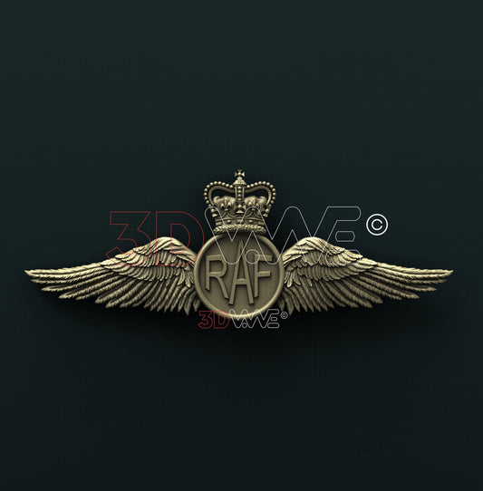 BRITISH RAF PILOT WINGS 3D STL 3DWave
