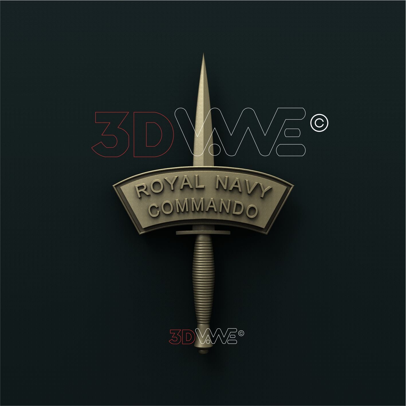 BRITISH ROYAL NAVY COMMANDO DAGGER 3D STL 3DWave