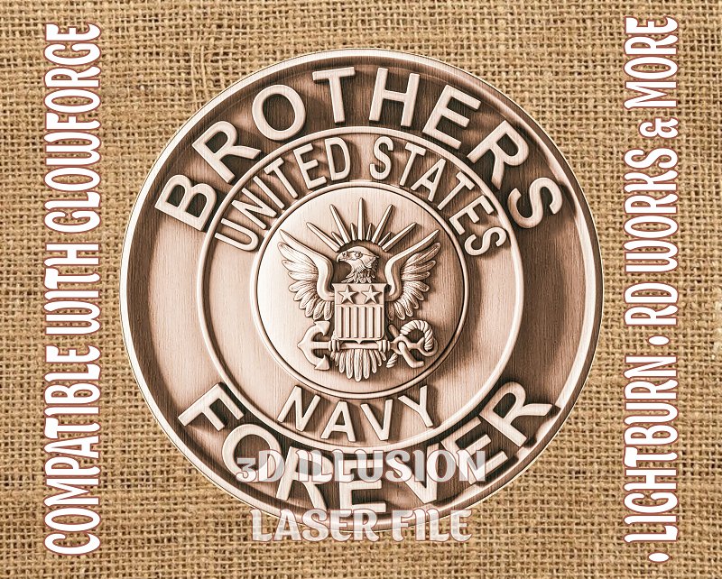 Brothers 3d illusion & laser-ready files - 3DWave.us