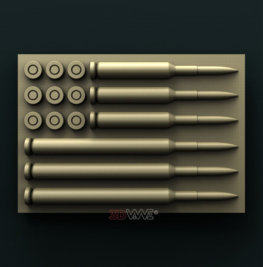 BULLETS FLAG 3D STL 3DWave