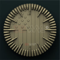 Thumbnail for BULLETS WALL CLOCK 3D STL 3DWave