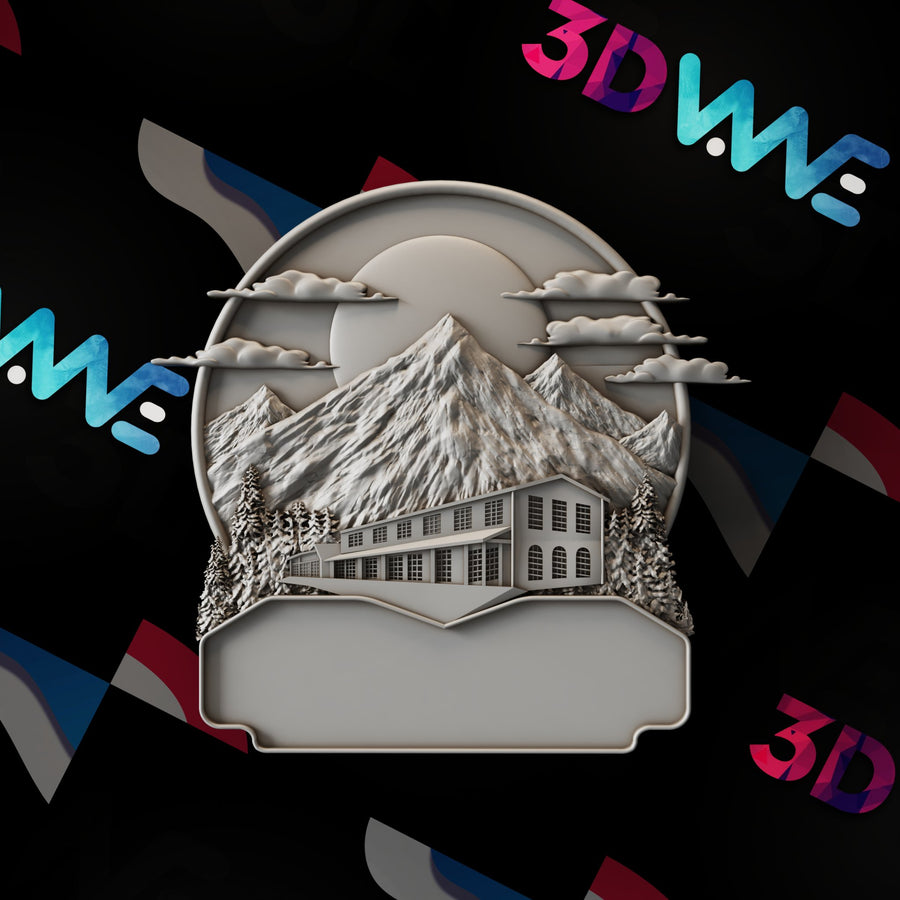 Cabin Sign 3d stl - 3DWave.us