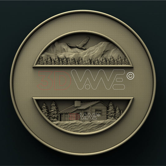 CABIN SIGN 3D STL 3DWave