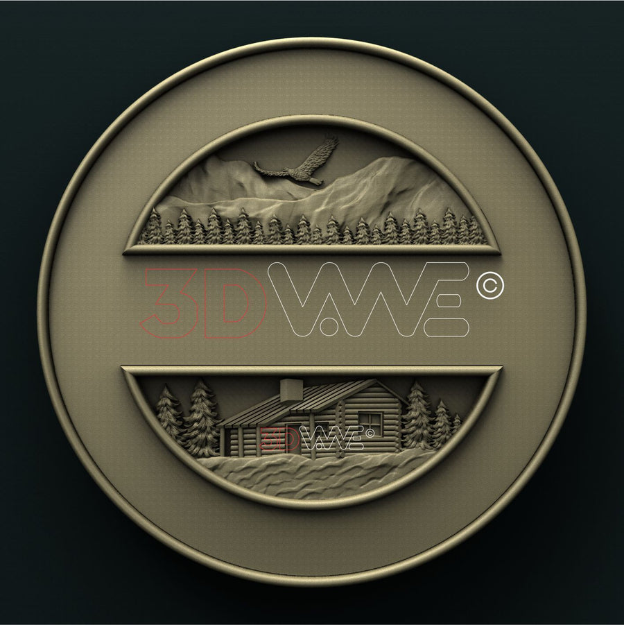 CABIN SIGN 3D STL 3DWave