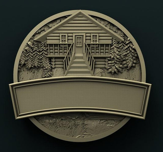 CABIN WELCOME SIGN 3D STL 3DWave