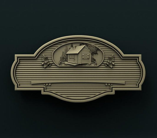 CABIN WELCOME SIGN 3D STL 3DWave
