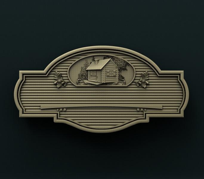 CABIN WELCOME SIGN 3D STL 3DWave