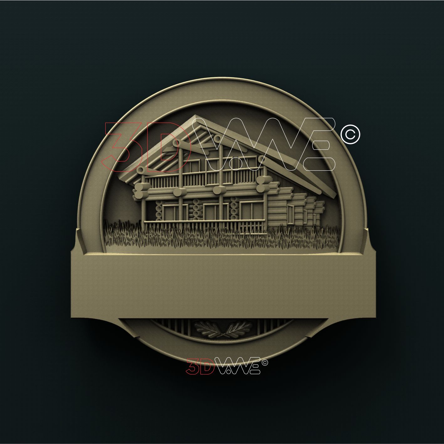 CABIN WELCOME SIGN 3D STL 3DWave