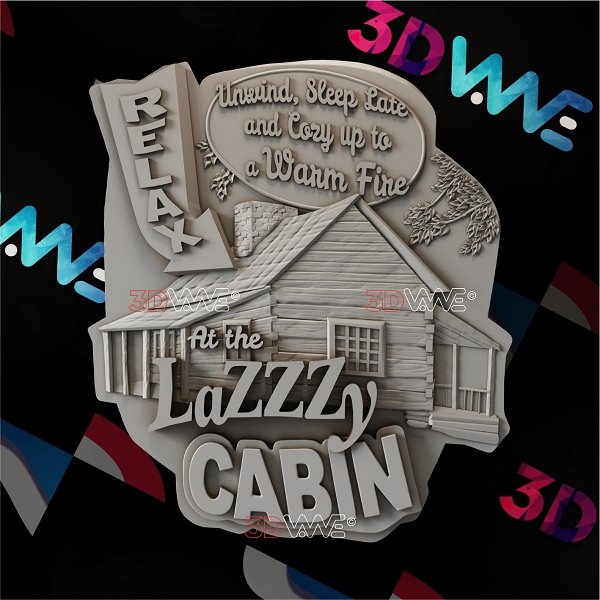 CABIN WELCOME SIGN 3d stl 3DWave.us