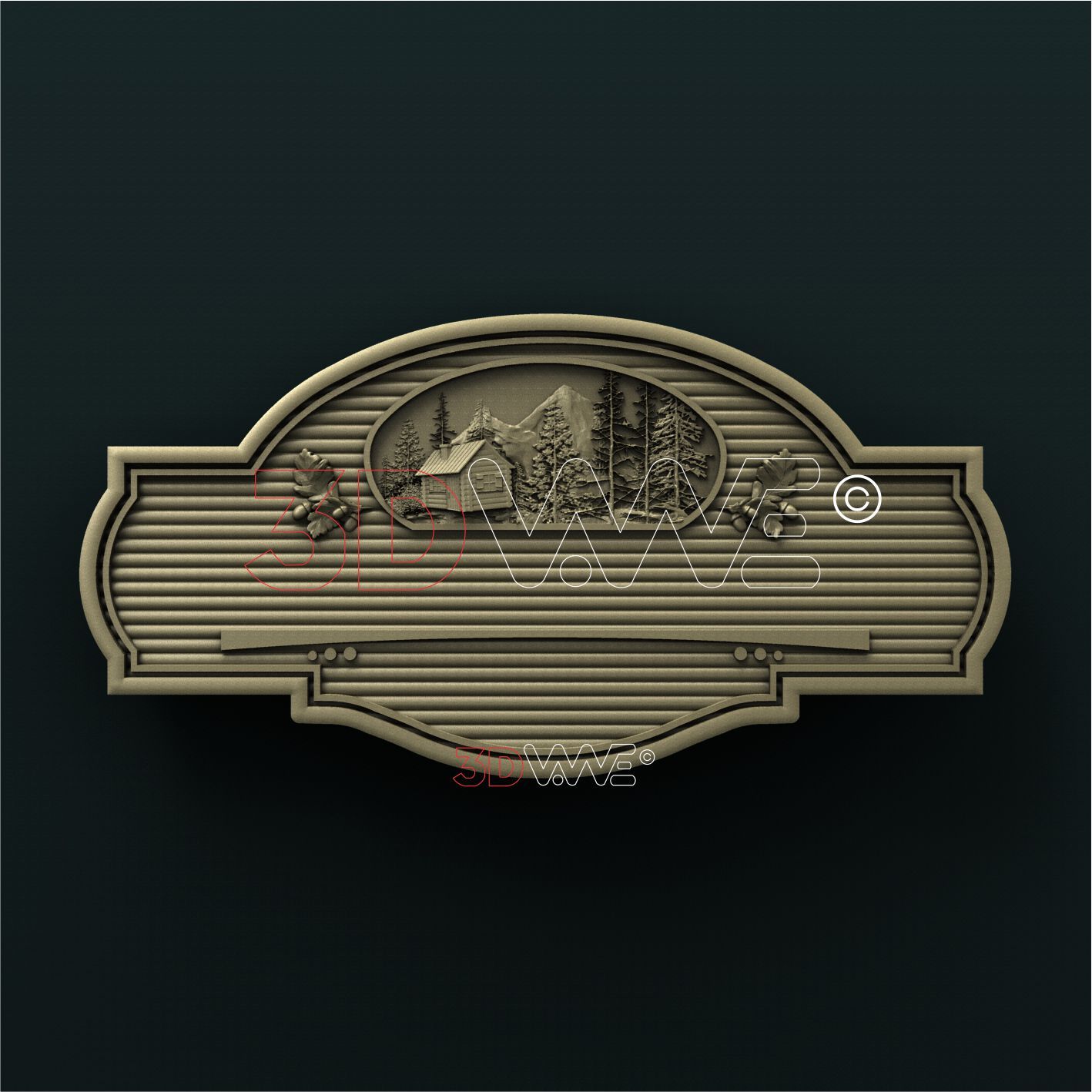 CABIN WELCOME SIGN 3D STL 3DWave