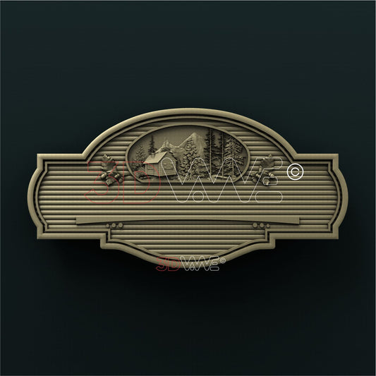 CABIN WELCOME SIGN 3D STL 3DWave