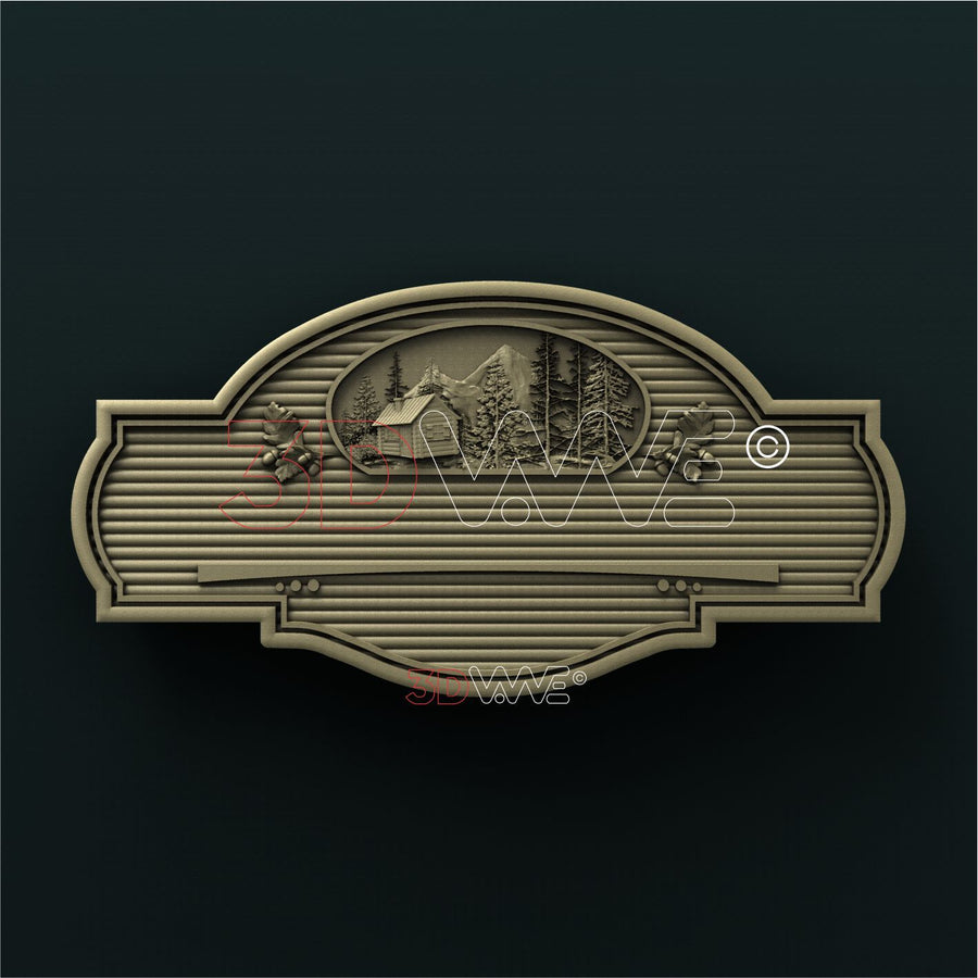 CABIN WELCOME SIGN 3D STL 3DWave