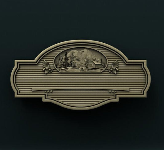 CABIN WELCOME SIGN 3D STL 3DWave