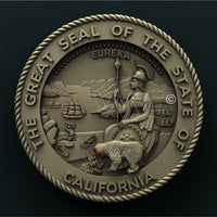 Thumbnail for CALIFORNIA STATE SEAL 3D STL 3DWave