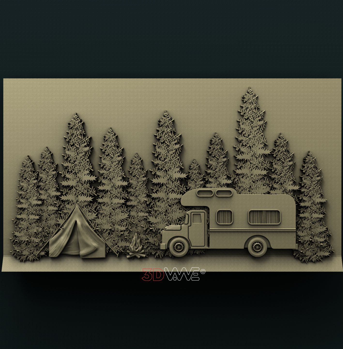 CAMPER 3D STL 3DWave