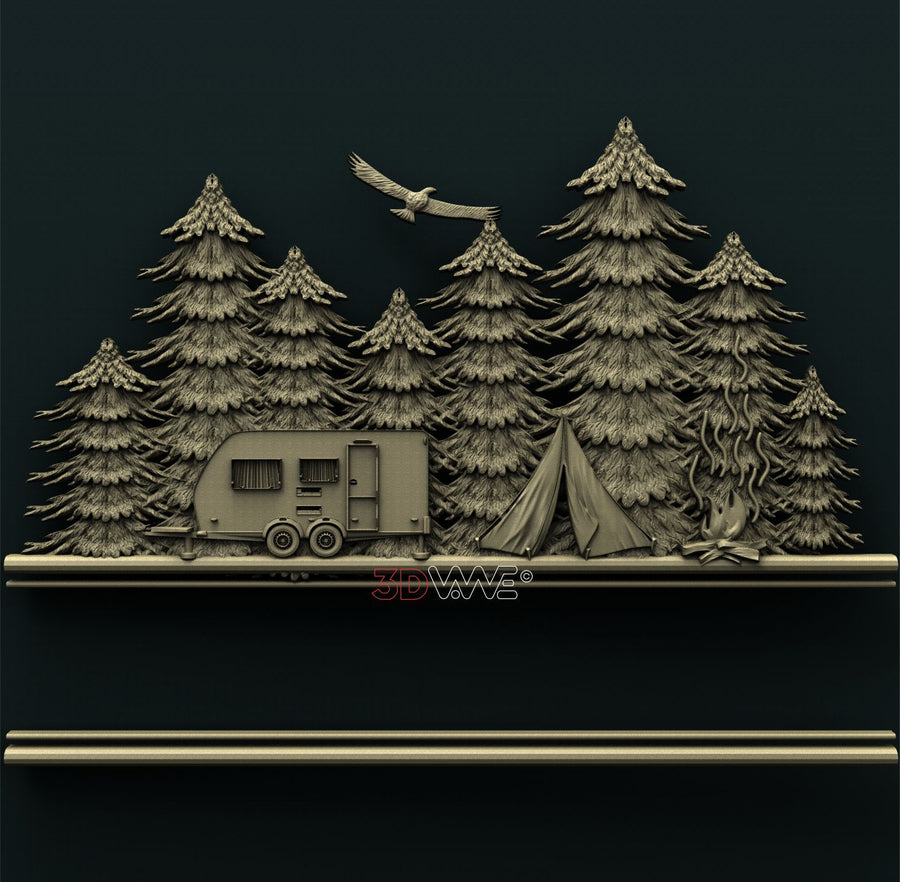 CAMPING SIGN 3D STL 3DWave