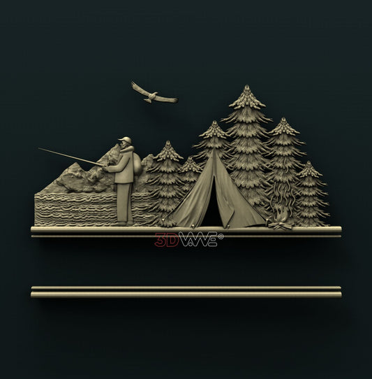 CAMPING SIGN 3D STL 3DWave
