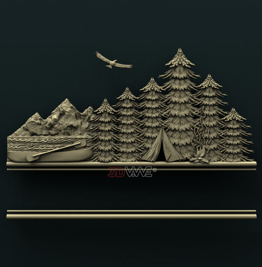 CAMPING SIGN 3D STL 3DWave