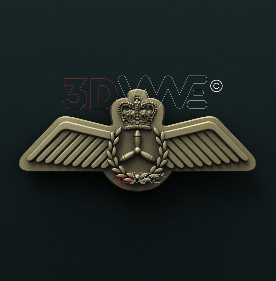 CANADIAN ARMED FORCES FLIGHT ENGINEER BADGE 3D STL 3DWave