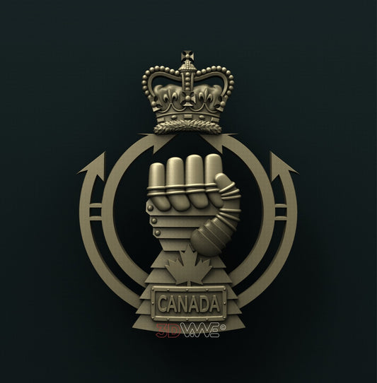 CANADIAN ARMY, ARMOUR BRANCH 3D STL 3DWave
