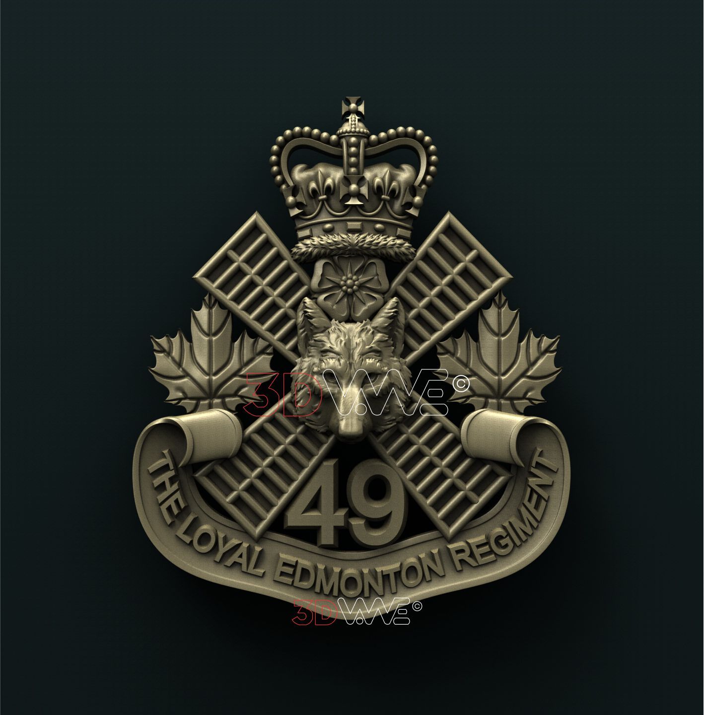 CANADIAN ARMY, THE LOYAL EDMONTON REGIMENT 3D STL 3DWave