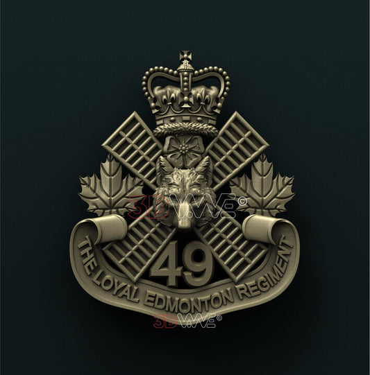 CANADIAN ARMY, THE LOYAL EDMONTON REGIMENT 3D STL 3DWave