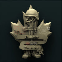 Thumbnail for CANADIAN FALLEN SOLDIER 3D STL 3DWave