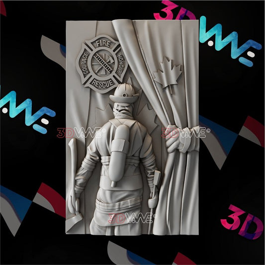 CANADIAN FIREFIGHTER 3d stl 3DWave.us