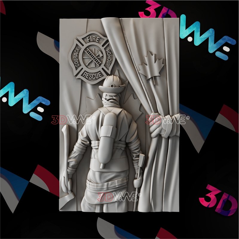 CANADIAN FIREFIGHTER 3d stl 3DWave.us