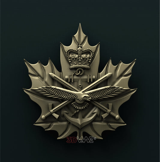 CANADIAN FORCES, CADET INSTRUCTORS CADRE BADGE 3D STL 3DWave