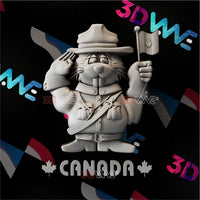 Thumbnail for CANADIAN FUNNY BEAVER 3d stl 3DWave.us