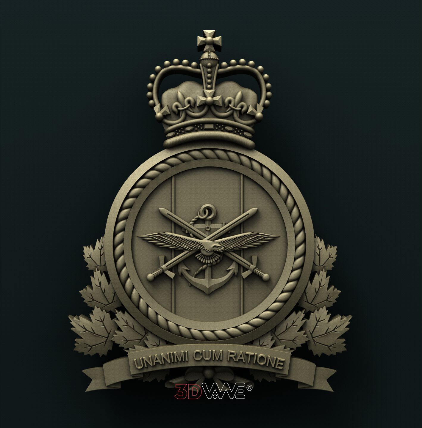 CANADIAN JOINT OPERATIONS COMMAND BADGE 3D STL 3DWave