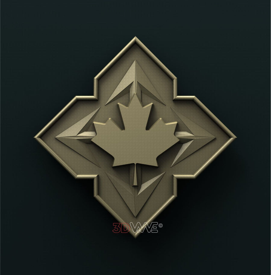 CANADIAN MOBILE COMMAND BADGE 3D STL 3DWave