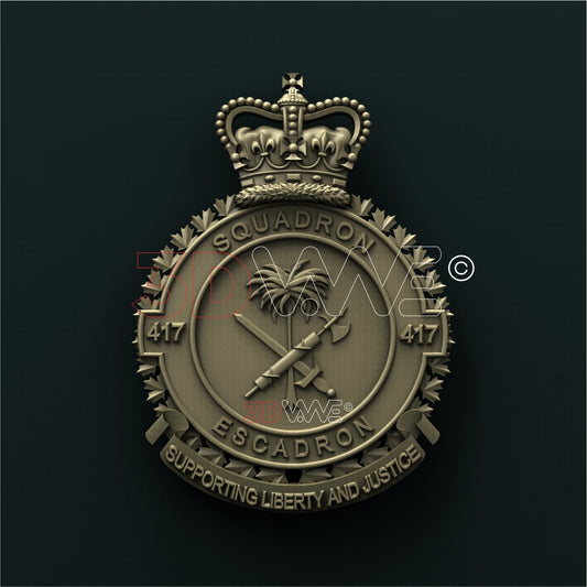 CANADIAN ROYAL AIR FORCE, 417 COMBAT SUPPORT SQUADRON 3D STL 3DWave