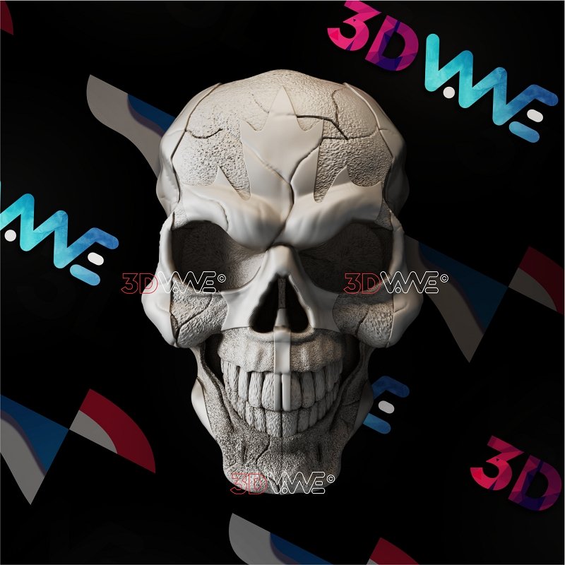CANADIAN SKULL 3d stl 3DWave.us