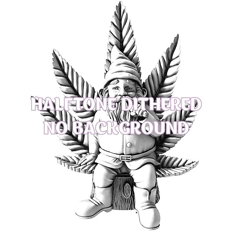 CANNABIS GNOME 3d illusion & laser - ready file 3DWave.us