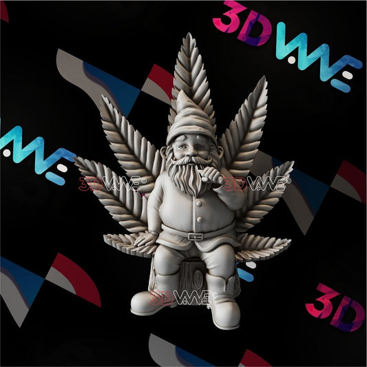 CANNABIS GNOME 3d stl 3DWave.us