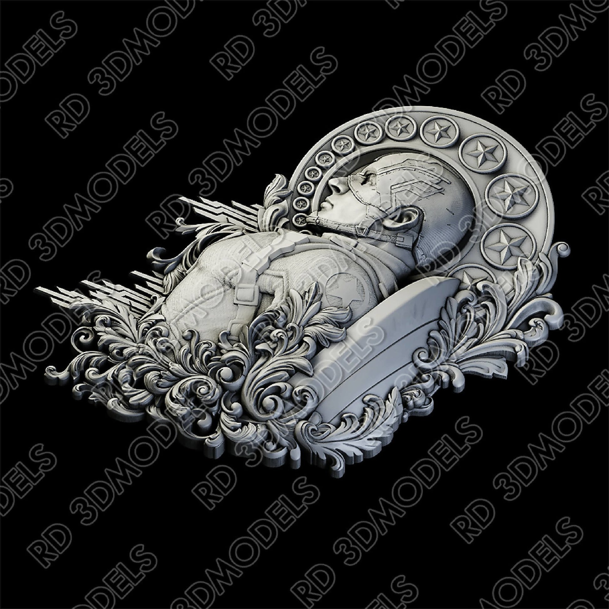 Captain America 3d stl - 3DWave.us