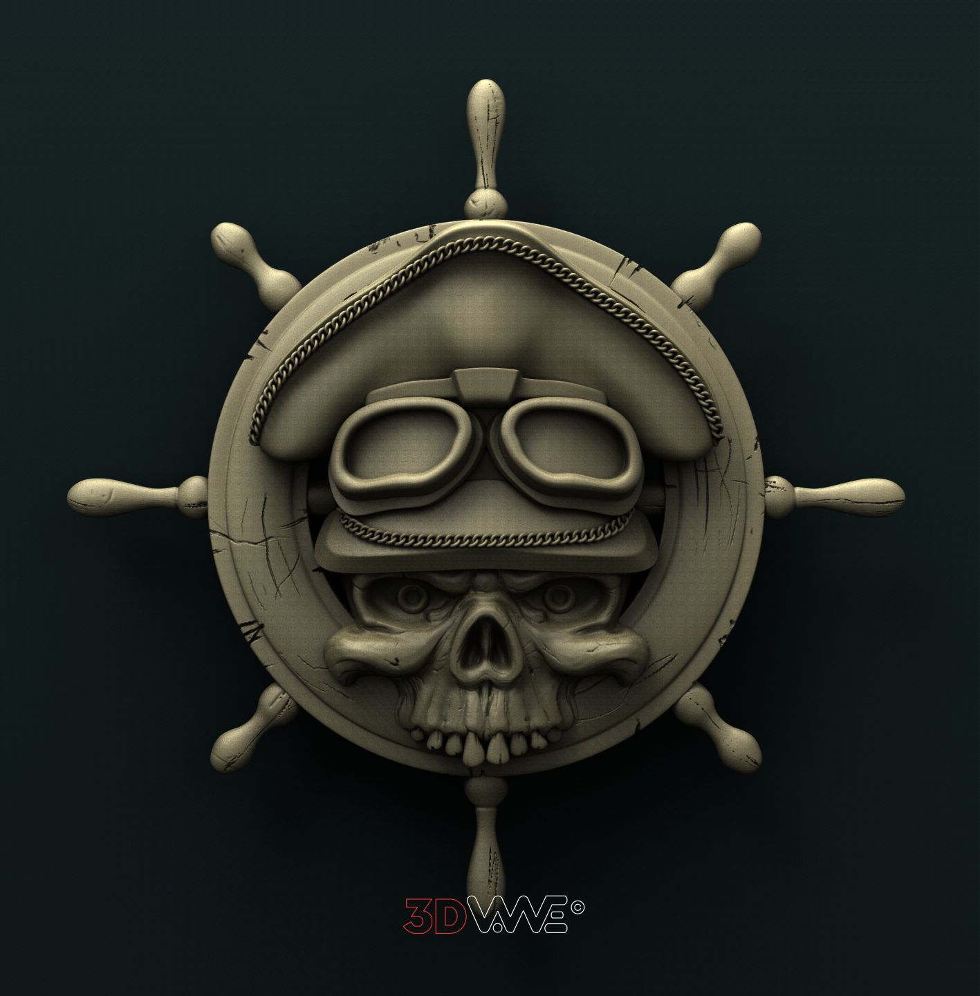 CAPTAIN SKULL 3D STL 3DWave